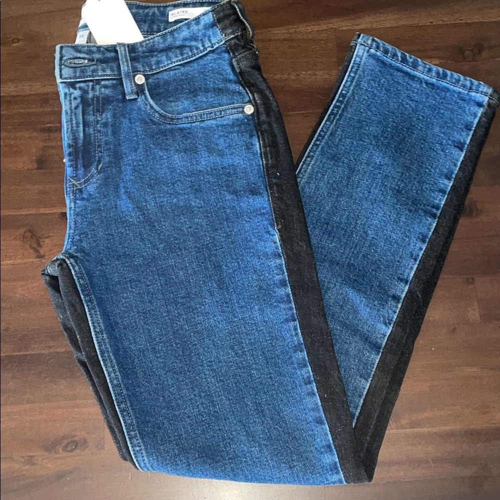 Dear John Two-Tone Straight Leg Jeans